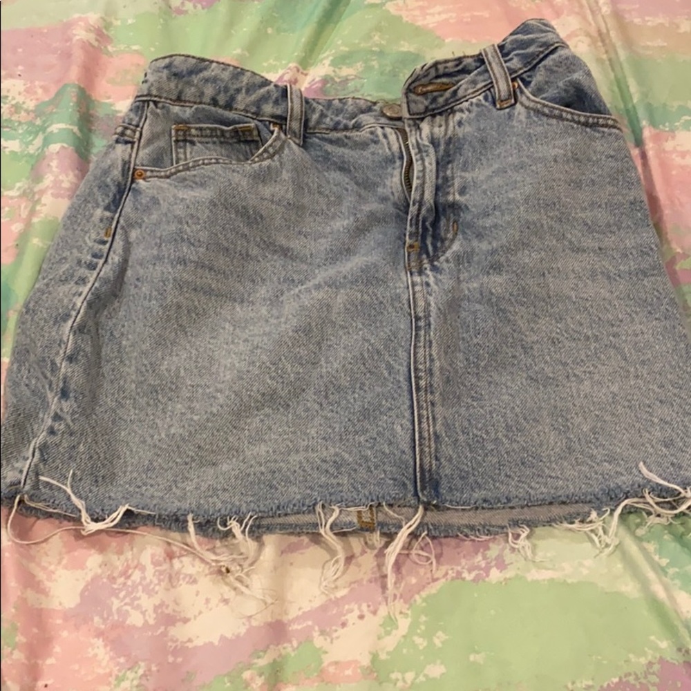 Pacsun light wash jean skirt